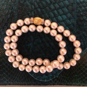 18” Fresh Water Pearls, Diamond & Gold Clasp